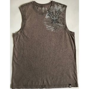 SURPLUS tie-dye sleeveless graphic tee, L